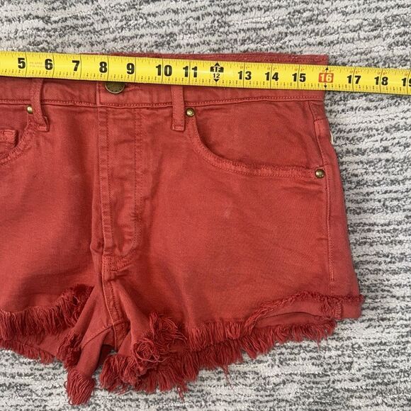 NWT The Great. the Cutoff Short Vintage Poppy Sz 26 Orange - Picture 7 of 13